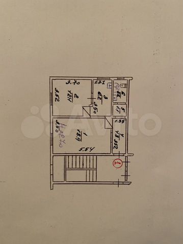 2-к. квартира, 46,2 м², 1/2 эт.