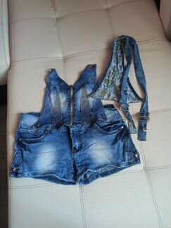 Комбинезон (джинсовые шорты)