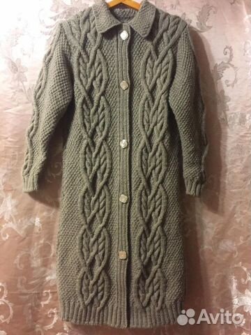 Вязаный кардиган спицами на заказ