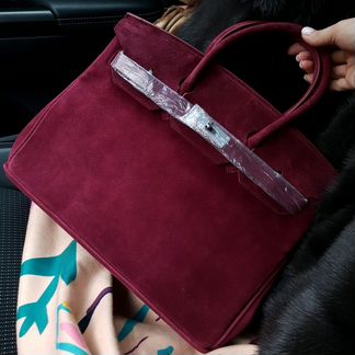 Сумка женская Hermes большая замшевая