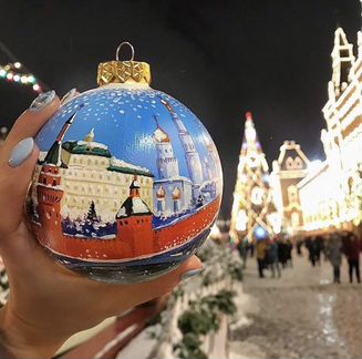 Новогодний елочный шар ручная Роспись