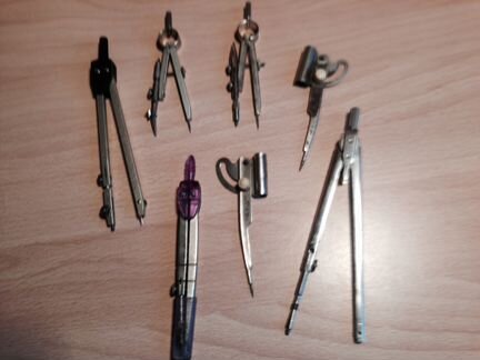 Циркули чертёжные школьные СССР и современные