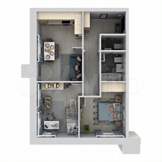 3-к квартира, 61.2 м², 15/21 эт.