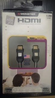 Новый кабель Monster hdmi - hdmi-1.5 метра в короб