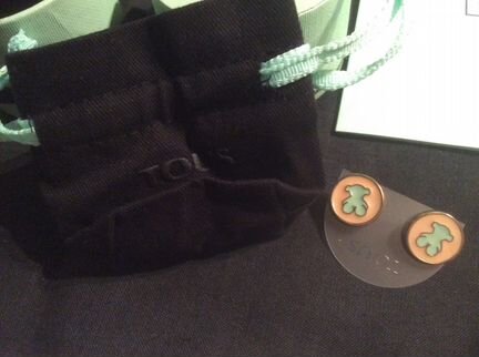 Серьги-пуссеты tous,вермель, оригинал