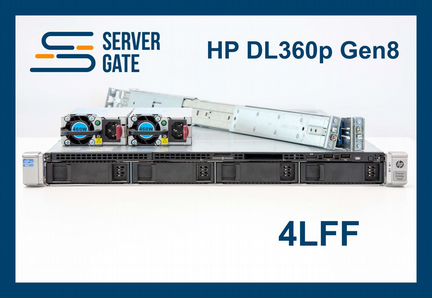 Сервер HP DL360p G8 4LFF 2x E5-2697V2 384 GB