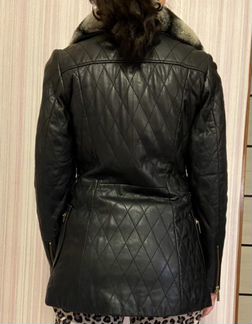 Кожаная куртка с шиншиллой