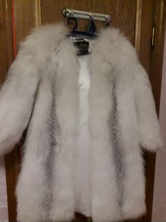 Шуба из песца белая