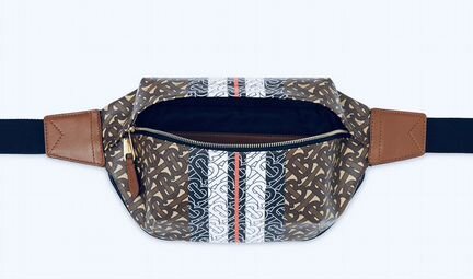 Поясная сумка Burberry в полоску с монограммой