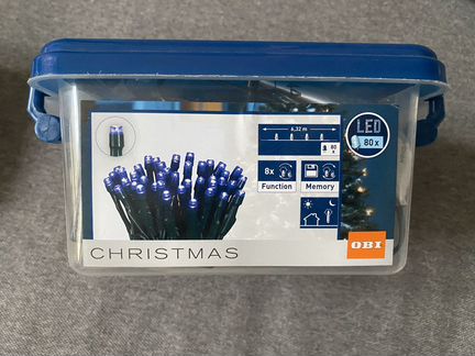 Гирлянда Оби с голубыми огоньками