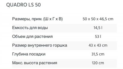 Кашпо Квадро 50 Антрацит (автополив)
