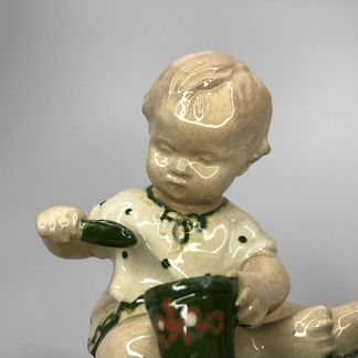 Редкость “Играющие дети”. схф. Гжель 1950е