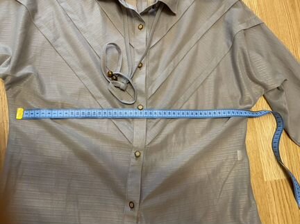 Блузка серебряная 46 р/М оверсайз