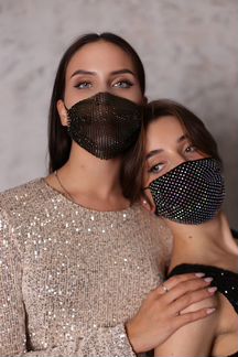 Маска многоразовая со стразами