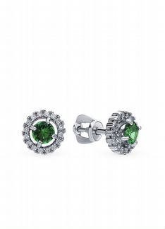 Серебрянные серьги с фианитами