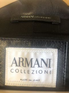 Кожаный пиджак мужской Armani