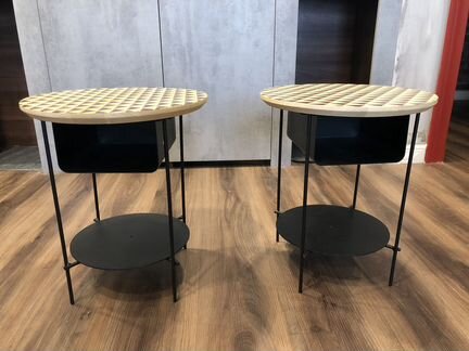 Прикроватный столик из металла и дерева, bangor