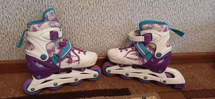 Роликовые коньки детские раздвижные, р-р 30-33. Це
