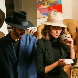 Мужские и женские Фетровые шляпы Федора (шерсть)