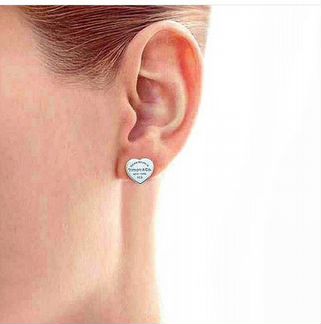 Серьги сердечки Tiffany новые