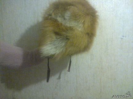 Шапка ушанка из лисы