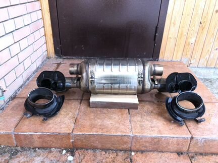 Глушитель+Чёрные Насадки на Porsche 911(кузов 992)