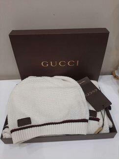 Комплект новый Gucci шапка и шарф