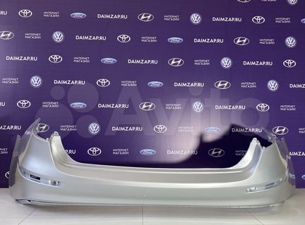 Бампер Задний Kia Rio 3 (15-17) Серебристый