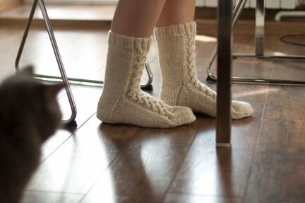 Шерстяные носки с узором