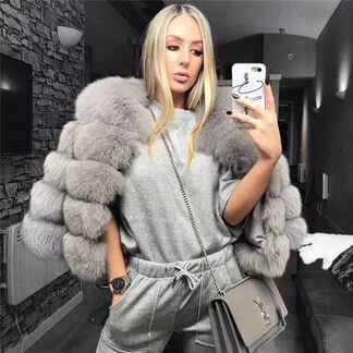 Шуба из песца