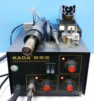 Компрессорная паяльная станция с феном и паяльник