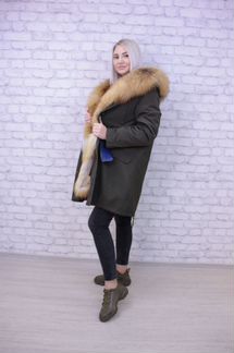 Парка с натуральным мехом