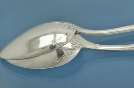 3 кофейные ложки серебро 800 пробы Германия