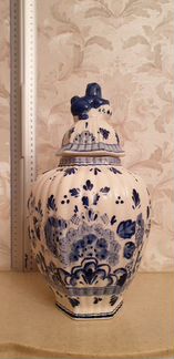 Ваза фарфоровая, delft blue Голландия, ручная росп
