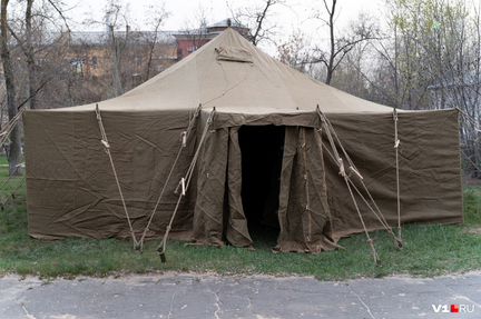 Штабная армейская лагерная палатка с каркасом Уз68