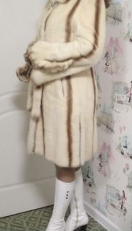 Шуба норковая с капюшоном