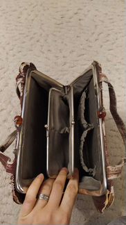 Сумка ретро коричневая, под реставрацию