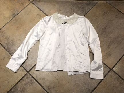 Блузка белая шёлковая р 146