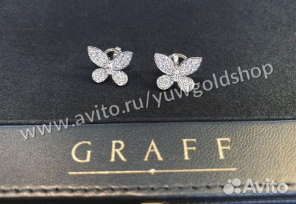 Золотые серьги Graff с бриллиантами 1.18 ct