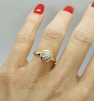 Золотое кольцо с бриллиантами 0,42 ct