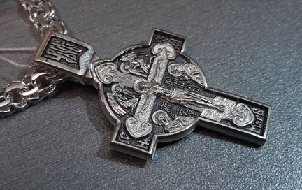 Серебряный православный крест