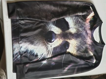 Лонгслив с принтом енот