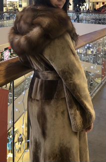 Шуба из норки и соболя Италия