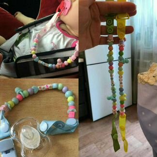 Ремешок- лента на коляску, прищепка для соски