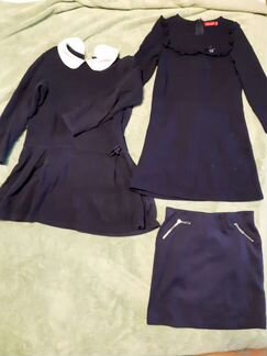 Школьная форма пакетом. Блузки, платья р-р 116-122