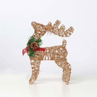 Новогодний олень, светодиодный, золотой