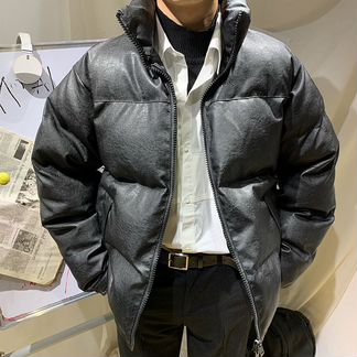 Пуховик “Cui Layout Studio PU Leather Down Jacket”