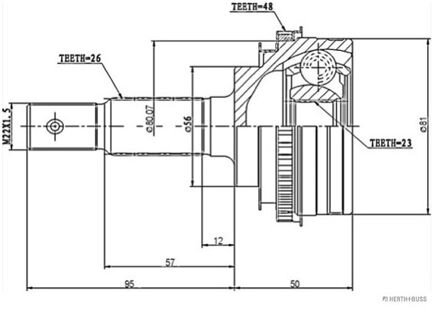Шрус наружный Toyota Carina/Corolla/Celica