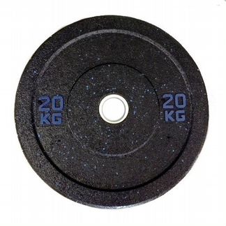 Диск Ф50 обрезиненный черный -20 кг с вкраплениями