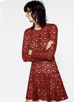 Zara платье красное кружево бархатное и костюм